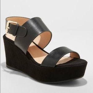 A New Day suede and faux leather platform sandals